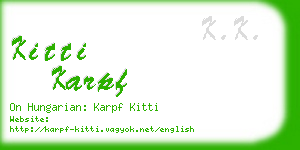 kitti karpf business card